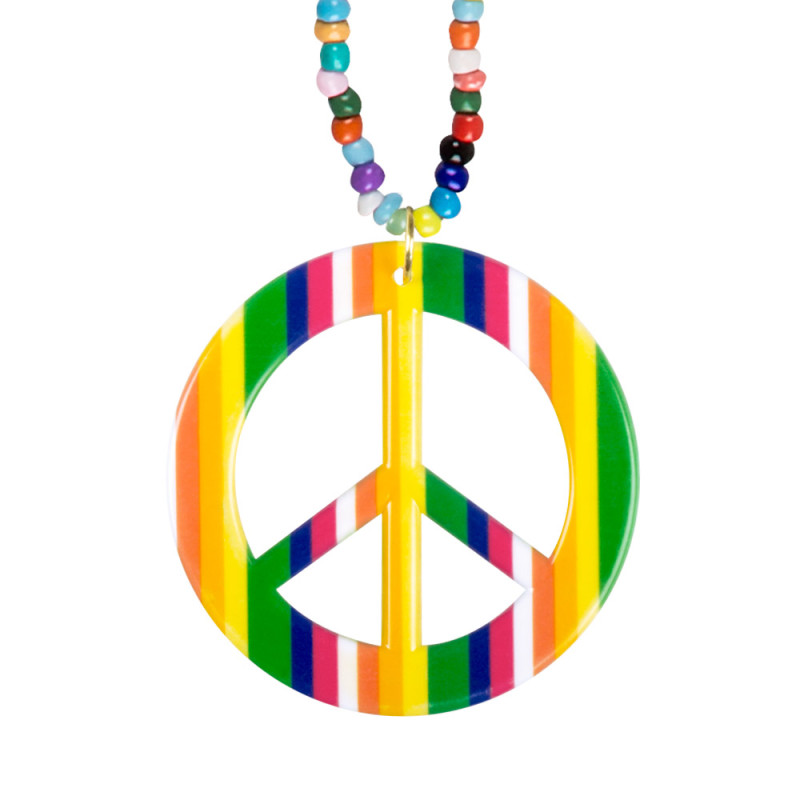 Korálkový náhrdelník s přívěskem hippie